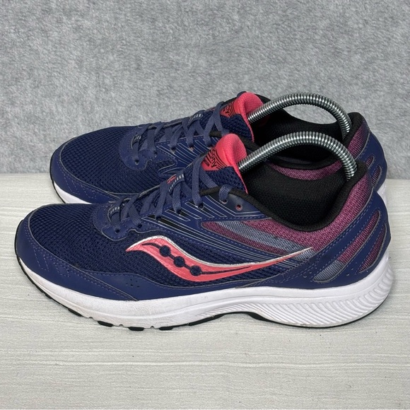 Saucony Cohesion 15 Running Athletic Shoes-Blue Pink-Women Size 9.5 - Picture 4 of 10